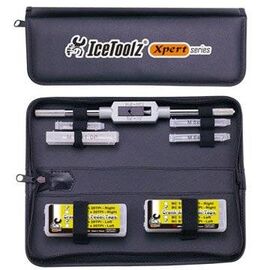 Набор метчиков ICE TOOLZ, M3*0.5P/M5*0.8P/M6*1.0P/M10*1.0P/ 1/1"*20TPI L+R/9/16"*20TPI L+R, E158, изображение  - НаВелосипеде.рф