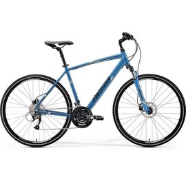 Горный велосипед Merida Crossway 40-D 2017, Вариант УТ-00037407: Рама: 52cm (Рост: 185 - 190 cm), Цвет: синий, изображение  - НаВелосипеде.рф