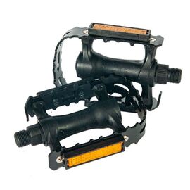 Педали велосипедные 4BIKE M953, пластик, сталь, 118х78х28 мм, черный, ARV-M953BLK, изображение  - НаВелосипеде.рф