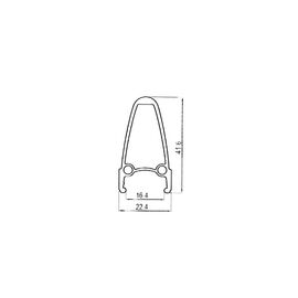Обод велосипедный HOGGER 24", алюминий, двойной, 32H, 16,4/22,4х41,6 мм, А/V, черный, HL40C, изображение  - НаВелосипеде.рф