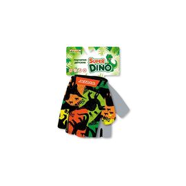 Перчатки велосипедные TRIX nw Super Dino, детские, короткие пальцы, антискользящие, зеленый/оранжевый, Вариант УТ-00300008: Размер: 5XS, изображение  - НаВелосипеде.рф