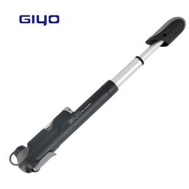 Насос для велосипеда Giyo с манометром, компактный алюминиевый телескопический, 7 атм/100psi, клапан реверсивный, GP-61S, изображение  - НаВелосипеде.рф
