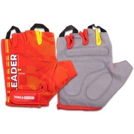 Велоперчатки Vinca Sport, Leader, красные с серым, VG 913 Leader Red, Вариант УТ-00318235: L, изображение  - НаВелосипеде.рф