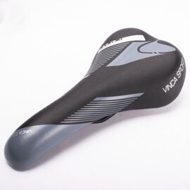 Седло велосипедное Vinca Sport, 280*155мм, черное с серым, VS 92, изображение  - НаВелосипеде.рф