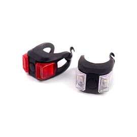 Фонари велосипедные декорные, Vinca Sport  robocop, 3 режима, 2 диода белых, 2 диода красных,VL 215, изображение  - НаВелосипеде.рф