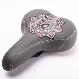 Седло велосипедное Vinca Sport, комфортное, Afflatus, 250*200мм, с пружинами, серое, VS 115 , изображение  - НаВелосипеде.рф
