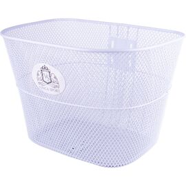 Корзинка передняя с креплением Vinca Sport "на усы", 310*230*230мм, белая, P 02 white, изображение  - НаВелосипеде.рф