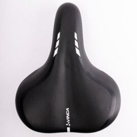 Седло велосипедное Vinca Sport, комфортное, 260*210мм, с памятью формы, черное, VS 108 memory foam , изображение  - НаВелосипеде.рф