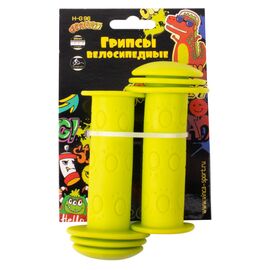 Грипсы детские Vinca Sport, резиновые, длина 102мм, желтые, H-G 96 graffiti, изображение  - НаВелосипеде.рф