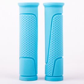 Грипсы резиновые Vinca Sport голубые, длина 125 мм, индивидуальная упаковка, H-G 63 light blue, изображение  - НаВелосипеде.рф
