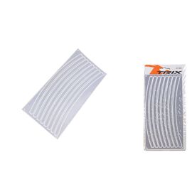 Светоотражающие наклейки TRIX, на обод, серебристые, JY-1301 silver, изображение  - НаВелосипеде.рф