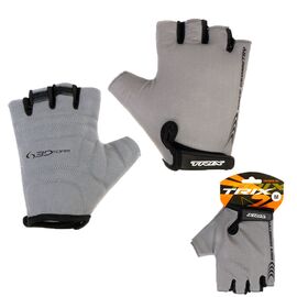 Велоперчатки TRIX мужские, короткие пальцы, серые, GL-TX-018024A-L-G, Вариант УТ-00318820: Размер L, изображение  - НаВелосипеде.рф