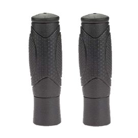 Грипсы велосипедные Vinca Sport, резиновые, 135 мм, закрытый конец, чёрные, SZ-089A, изображение  - НаВелосипеде.рф