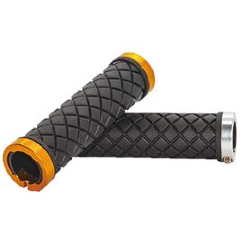 Грипсы велосипедные Vinca Sport, резиновые, 130 мм, 2 грипстопа, чёрные, SZ-167, изображение  - НаВелосипеде.рф