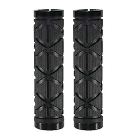 Грипсы велосипедные Vinca Sport, резиновые, 130 мм, 2 грипстопа, чёрные, SZ-095, изображение  - НаВелосипеде.рф