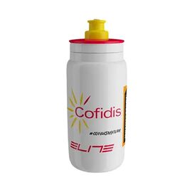 Фляга велосипедная Elite Fly COFIDIS, 550 мл, белый, EL01604783, изображение  - НаВелосипеде.рф