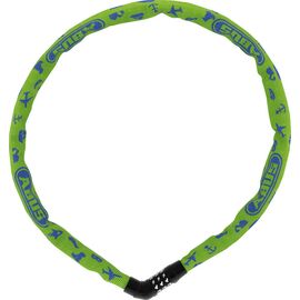 Замок ABUS, велоцепь, 4мм, кодовый 3-разрядный код, Steel-O-Chain 4804C/75см, класс защиты 3/15, зеленый, 05-0087498, изображение  - НаВелосипеде.рф