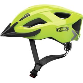 Велошлем ABUS Aduro 2.0, с LED фонариком, сетка от насекомых, желтый неон, 05-0081938, изображение  - НаВелосипеде.рф