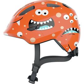 Велошлем ABUS Smiley 3.0, детский, сетка от насекомых, оранжевый с монстрами, 05-0067265, Вариант УТ-00319283: Размер S(45-50) , изображение  - НаВелосипеде.рф