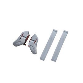 Бакля со стрепой для велотуфлей SHIMANO R315, пара, Silver/White, ESMSHLOBWSS, изображение  - НаВелосипеде.рф