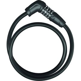 Велозамок ABUS 6412C/85см BK Tresor, тросовый, 12мм, кодовый,  класс защиты 4/15, 396гр, черный, 05-0040807, изображение  - НаВелосипеде.рф