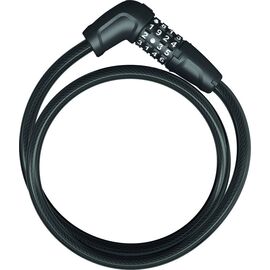 Велозамок ABUS 5410C/85 BK Numerino, тросовый, 10мм, кодовый, класс защиты 3/15, 276гр, черный, 05-0040801, изображение  - НаВелосипеде.рф