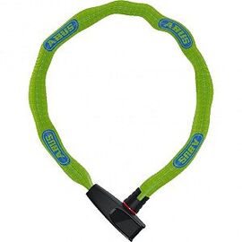 Велозамок ABUS 6806K/85см NEON GN (square Chain), цепь, 6мм, на ключ, класс защиты 6/15, 850гр, зеленый, 05-0090290, изображение  - НаВелосипеде.рф