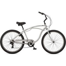 Городской велосипед SCHWINN S7 SLV, 7 скоростей, серый, S39851M20OS, изображение  - НаВелосипеде.рф