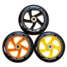 Колесо для самокатов, с подшипниками ABEC 7, 125 мм, черный, 125, изображение  - НаВелосипеде.рф