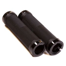 Грипсы велосипедные TRIX, резиновые, 130 мм, черные, HL-G201 black/black, изображение  - НаВелосипеде.рф
