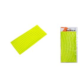 Наклейки TRIX светоотражающие, на обод, желтые, JY-1301 yellow, изображение  - НаВелосипеде.рф