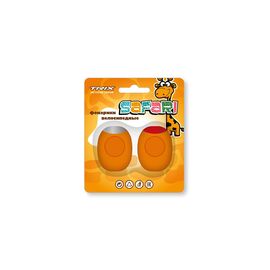 Велосипедные фонари TRIX Safari, детские, комплект передний задний, 2 диода, 3 режима, силикон, оранжевые, LTTX2672BSF, изображение  - НаВелосипеде.рф