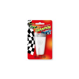 Велофара TRIX Champion, детская, передняя, 1 супер яркий белый диод, линза,3 режима, силикон, белая, LHTX378FCCH, изображение  - НаВелосипеде.рф
