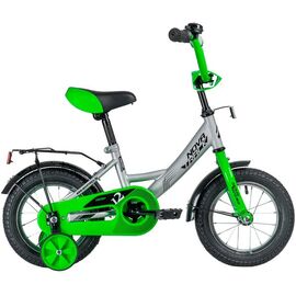 Детский велосипед NOVATRACK VECTOR 12" 2020, Вариант УТ-00301360: Возраст: 2-4 года (Рост: 85-100 см), Цвет: серебристый, изображение  - НаВелосипеде.рф