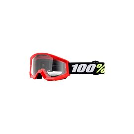 Веломаска детская 100% Strata Mini Goggle Red / Clear Lens, 50033-00002, изображение  - НаВелосипеде.рф