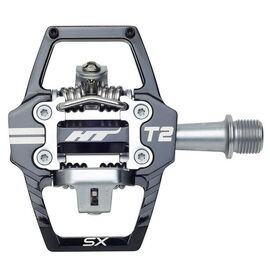 Педали велосипедные HT T2SX Black, алюминий, T2SXXX2Y02G1X1, изображение  - НаВелосипеде.рф