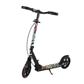Самокат двухколесный MAXISCOO A1-205A, подростковый/взрослый, складной, ручной тормоз, граффити, 2022, MSC-A205A-1GR, изображение  - НаВелосипеде.рф