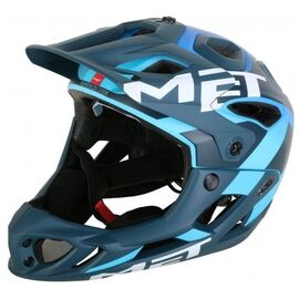 Велошлем Met Parachute, Blue/Cyan, 2023, 3HELM98L0BL, Вариант УТ-00322331: Цвет Blue/Cyan, размер L, изображение  - НаВелосипеде.рф