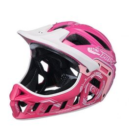 Велошлем Puky full face, детский,  розовый, Вариант УТ-00322480: Размер S (50-54) , изображение  - НаВелосипеде.рф