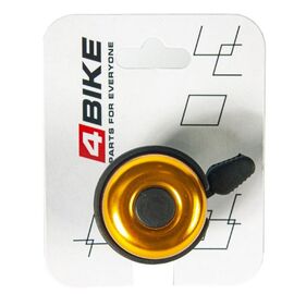 Велозвонок 4BIKE BB3207, алюминий, пластик, D-40 мм, золотистый, ARV100032, изображение  - НаВелосипеде.рф