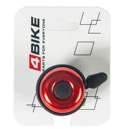 Велозвонок 4BIKE BB3207-Red, алюминий, пластик, D-40 мм, красный, ARV100028, изображение  - НаВелосипеде.рф