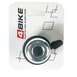 Велозвонок 4BIKE BB3207-Sil, алюминий, пластик, D-40 мм, серебристый, ARV100029, изображение  - НаВелосипеде.рф