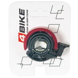 Велозвонок 4BIKE BB3213L-Red, ''Кольцо'', алюминий, плаcтик, D-46 мм, красный, ARV100014, изображение  - НаВелосипеде.рф