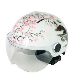 Велошлем Promend TK-12H18, с визором, белый, TK-12H18W-L, Вариант УТ-00299980: Размер: L, изображение  - НаВелосипеде.рф
