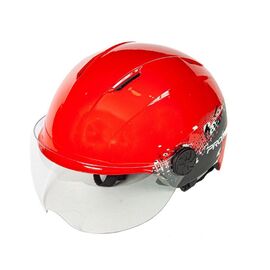 Велошлем Promend TK-12H18, с визором, красный, TK-12H18R-L, Вариант УТ-00299981: Размер: L, изображение  - НаВелосипеде.рф