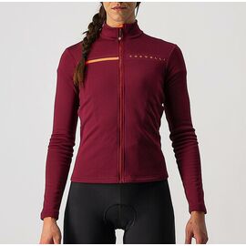 Веломайка Castelli SINERGIA 2 FZ, женская, длинный рукав, бордовый, 2022, 4521531, Вариант УТ-00300800: Размер: L, изображение  - НаВелосипеде.рф