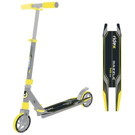 Самокат двухколесный RIDEX Razzle R, 145 мм, серый/желтый, УТ-00020968, изображение  - НаВелосипеде.рф