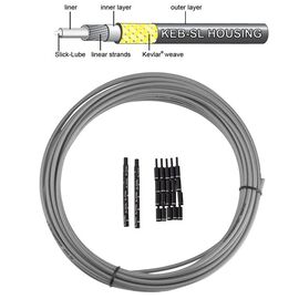 Троса рубашка JAGWIRE PRO KEB-SL (со смазкой), 5 мм, 10 м, ICE GRAY, ZHB908, изображение  - НаВелосипеде.рф
