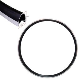 Обод TBS, CYCLOCROSS, 700Cx28H, ETRTO, 622x19C, F/V, W/CNC, SIDE TUBELESS, матовый чёрный, SPEED-450, изображение  - НаВелосипеде.рф