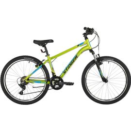 Подростковый велосипед STINGER 24" ELEMENT STD зеленый, алюминий, размер 14", изображение  - НаВелосипеде.рф